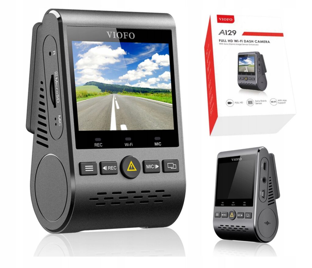 Kamera samochodowa A129-G marki VIOFO z aktywnym uchwytem GPS i WiFi