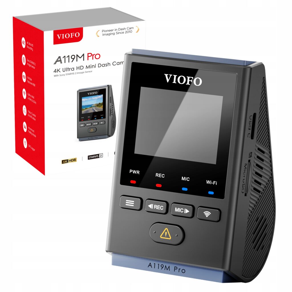 Wideorejestrator samochodowy Viofo A119M Pro z sensorem Sony Starvis 2 i GPS
